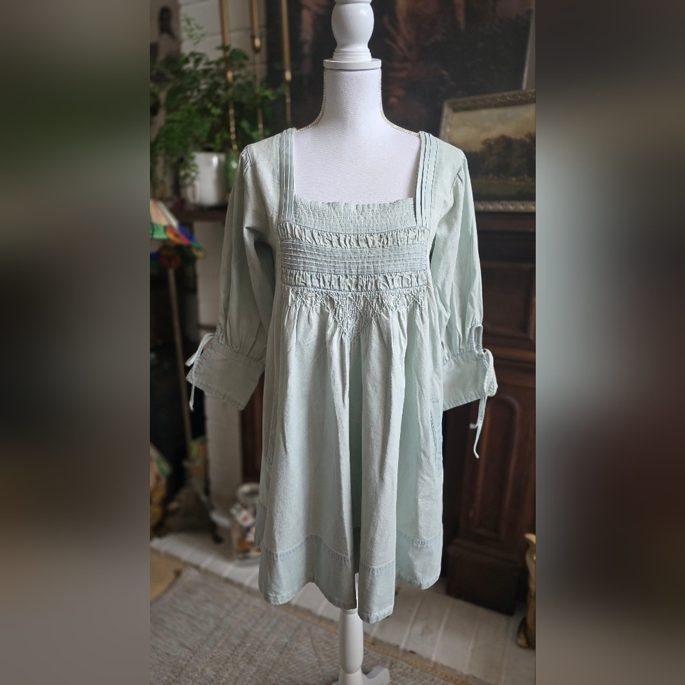 Free People Sonora Denim Mini Dress Size XS NWT - Picture 3 of 12